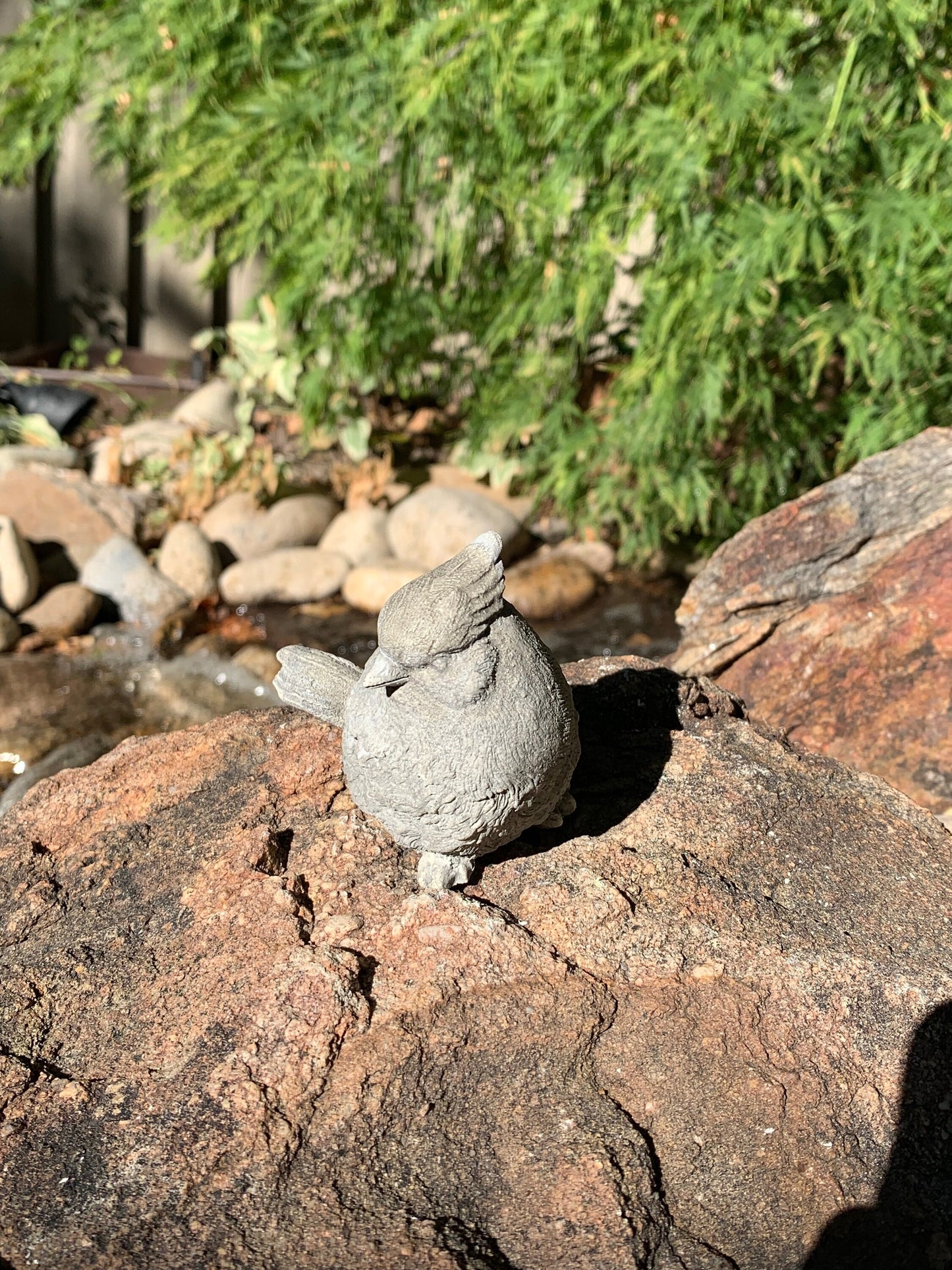 Handcrafted Cardinal Cement Figurine