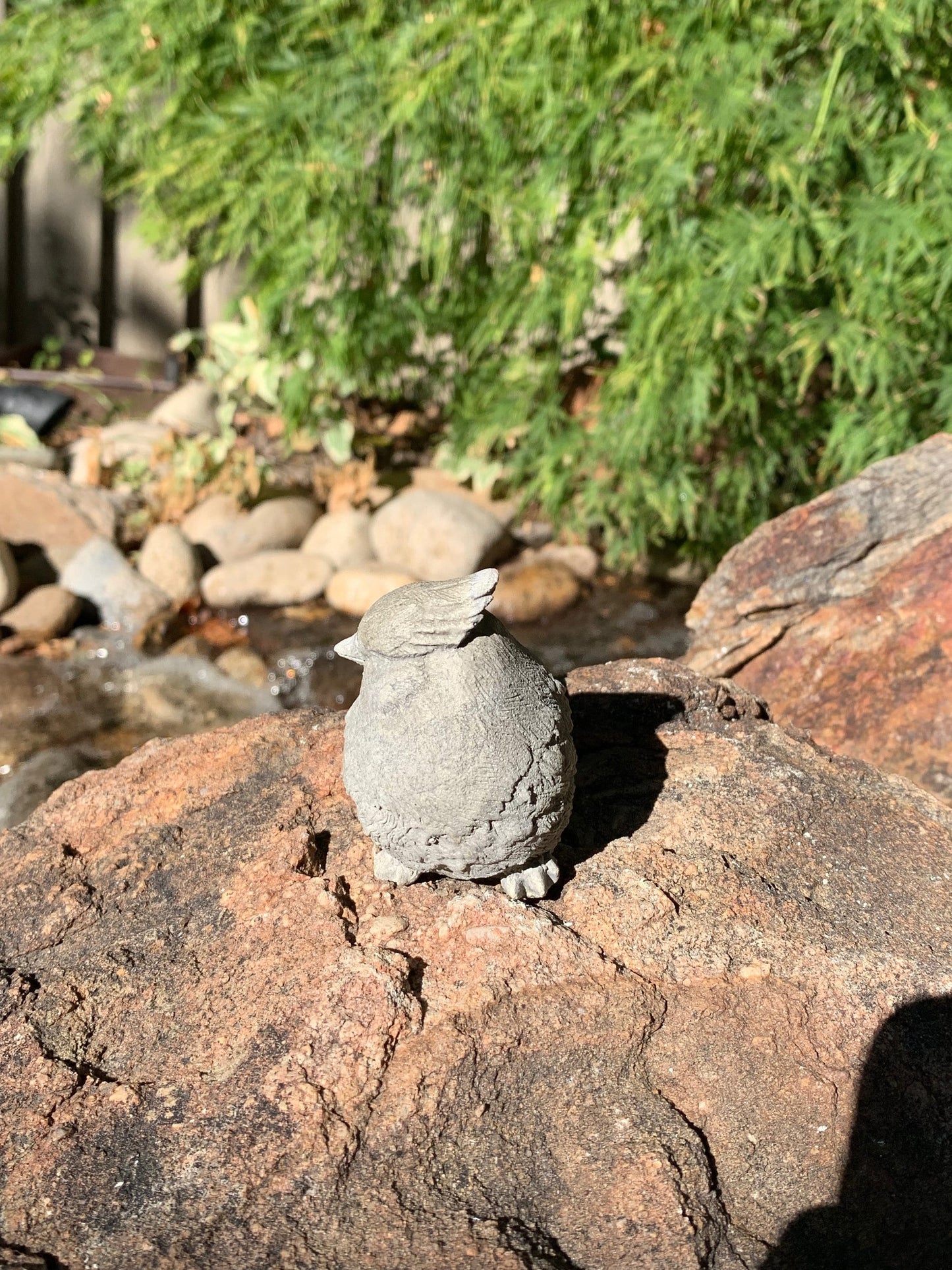 Handcrafted Cardinal Cement Figurine