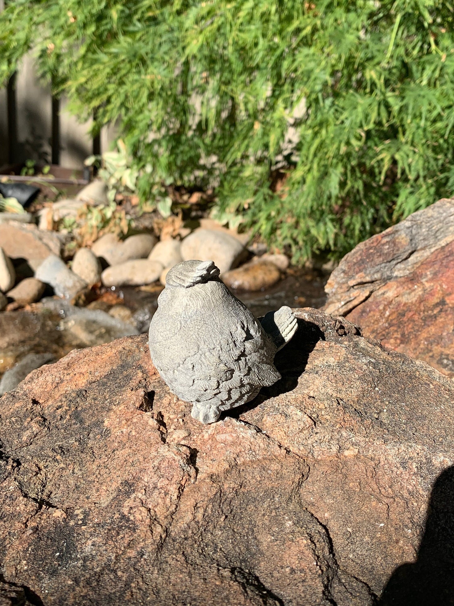 Handcrafted Cardinal Cement Figurine