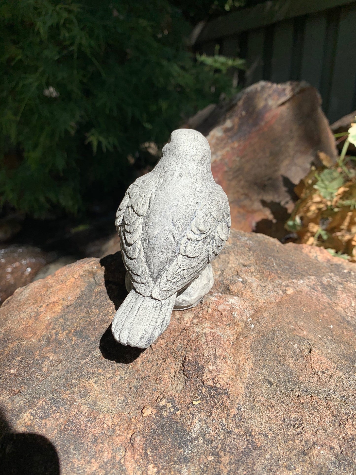 Handmade Chickadee Bird Cement Statue