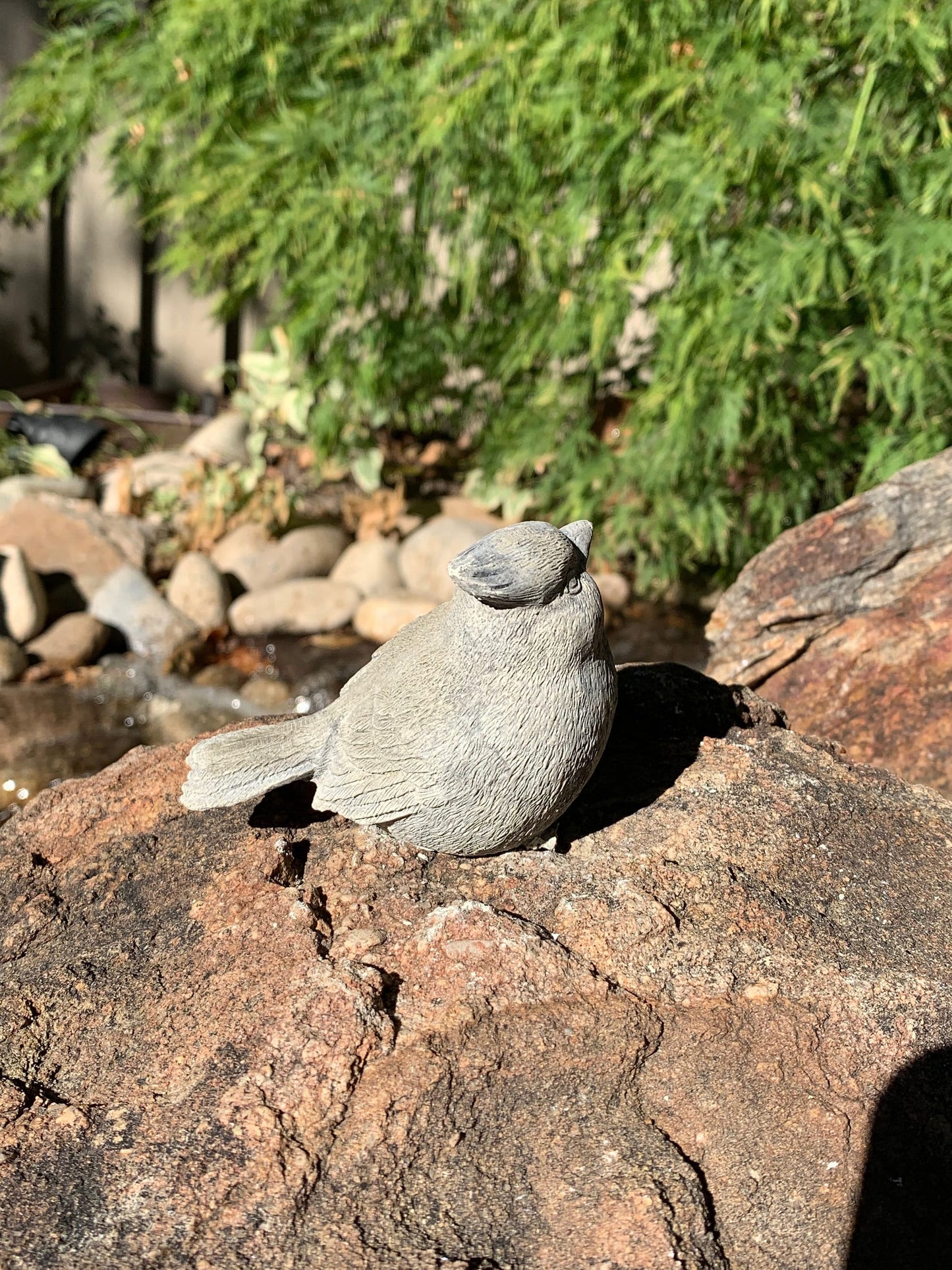 Handmade Cardinal Cement Figurine