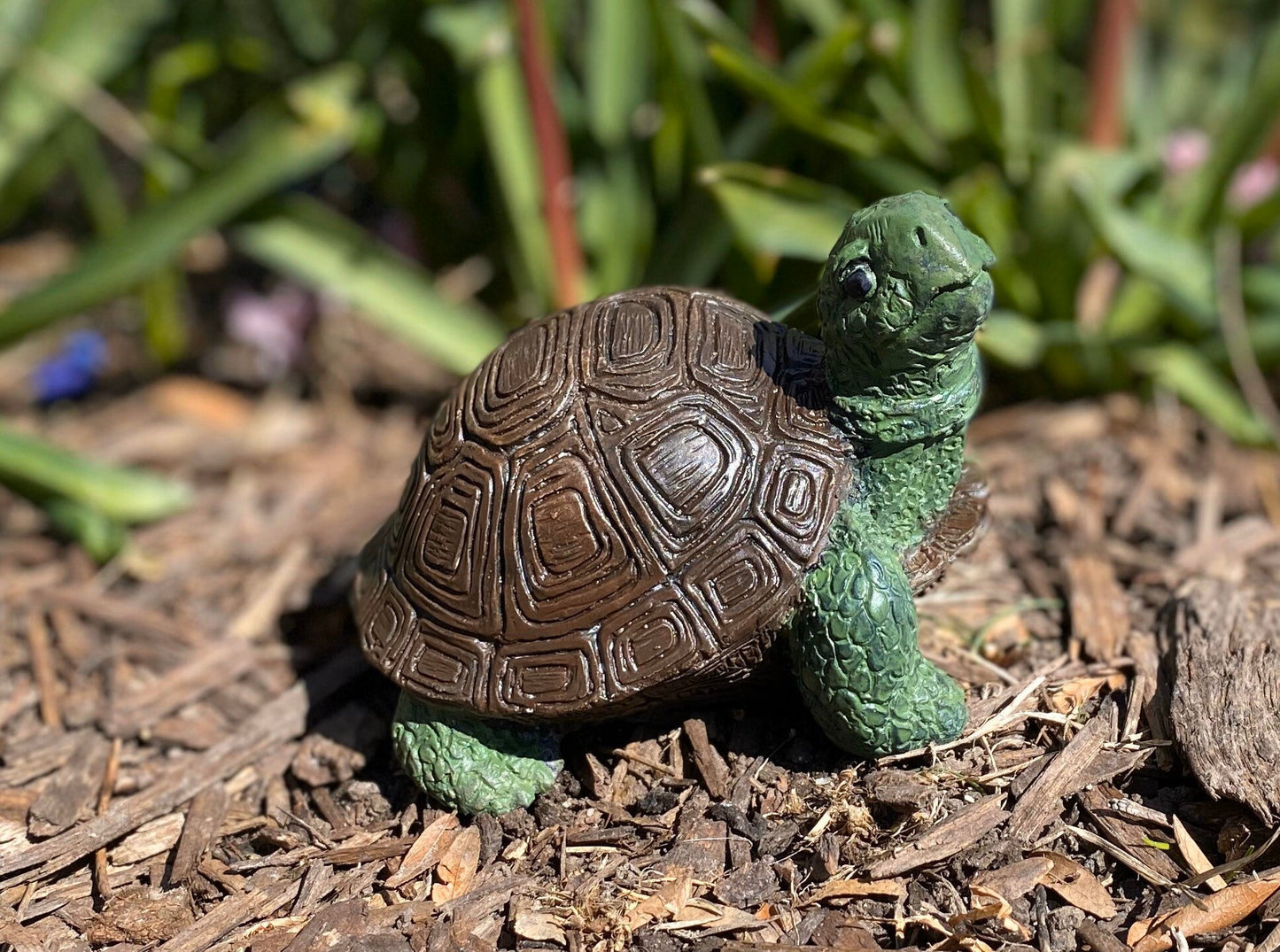 Handmade Turtle Cement Statue