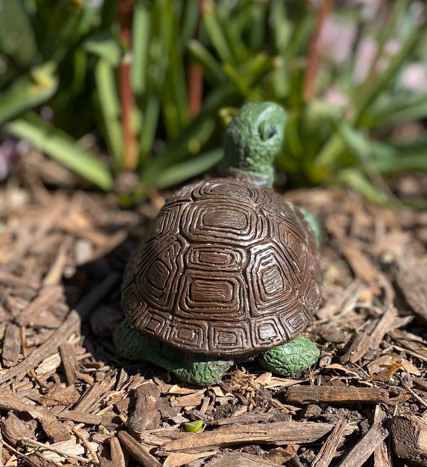 Handmade Turtle Cement Statue