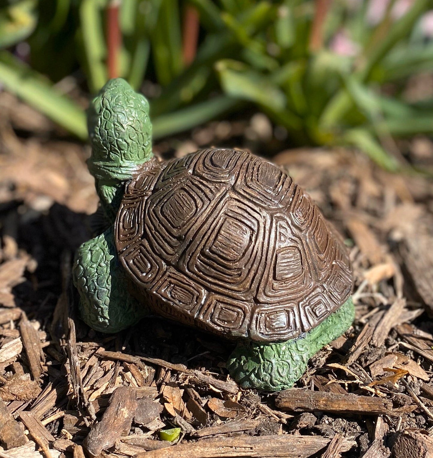 Handmade Turtle Cement Statue