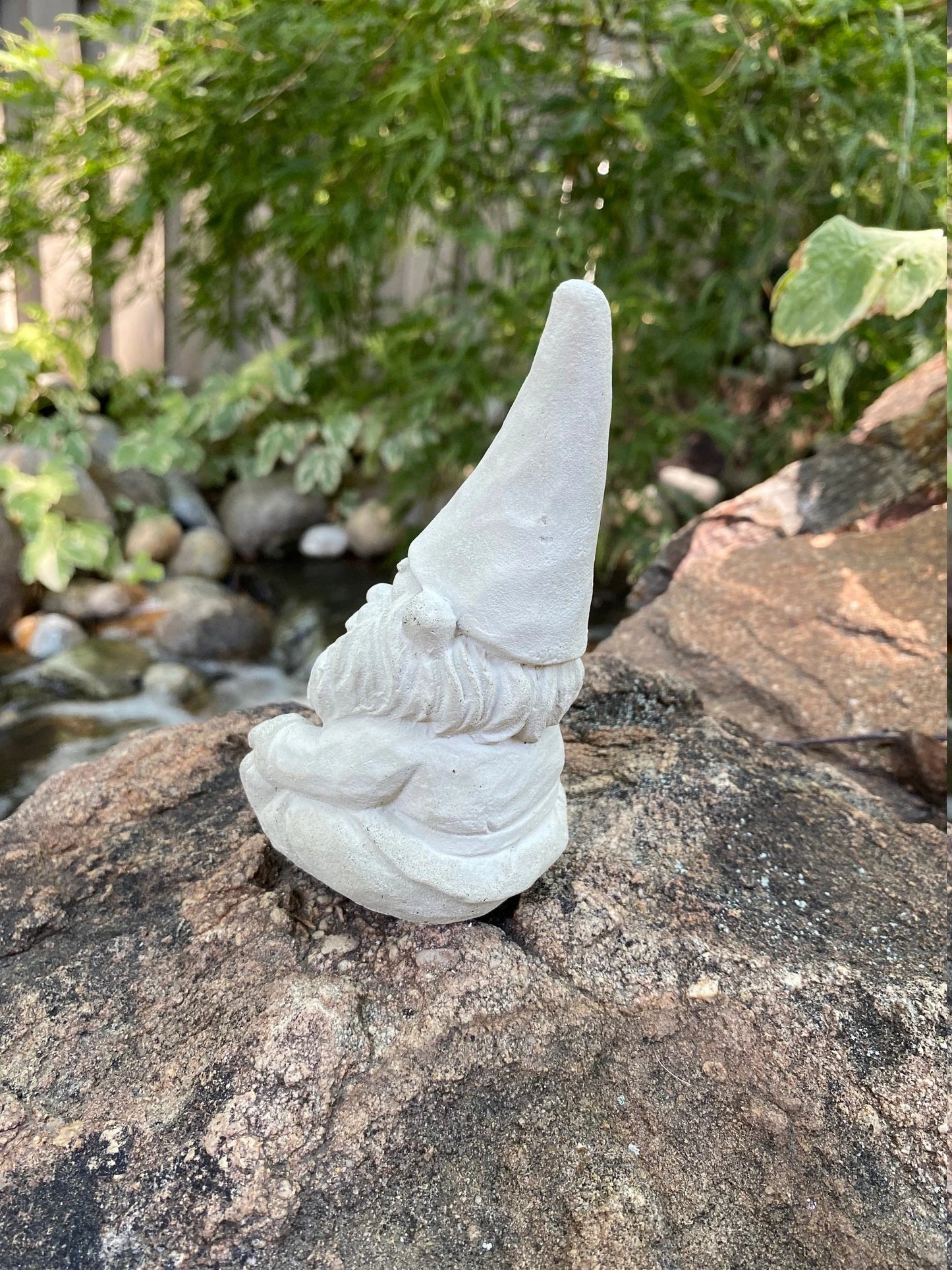 Handmade Garden Gnome Concrete Statue