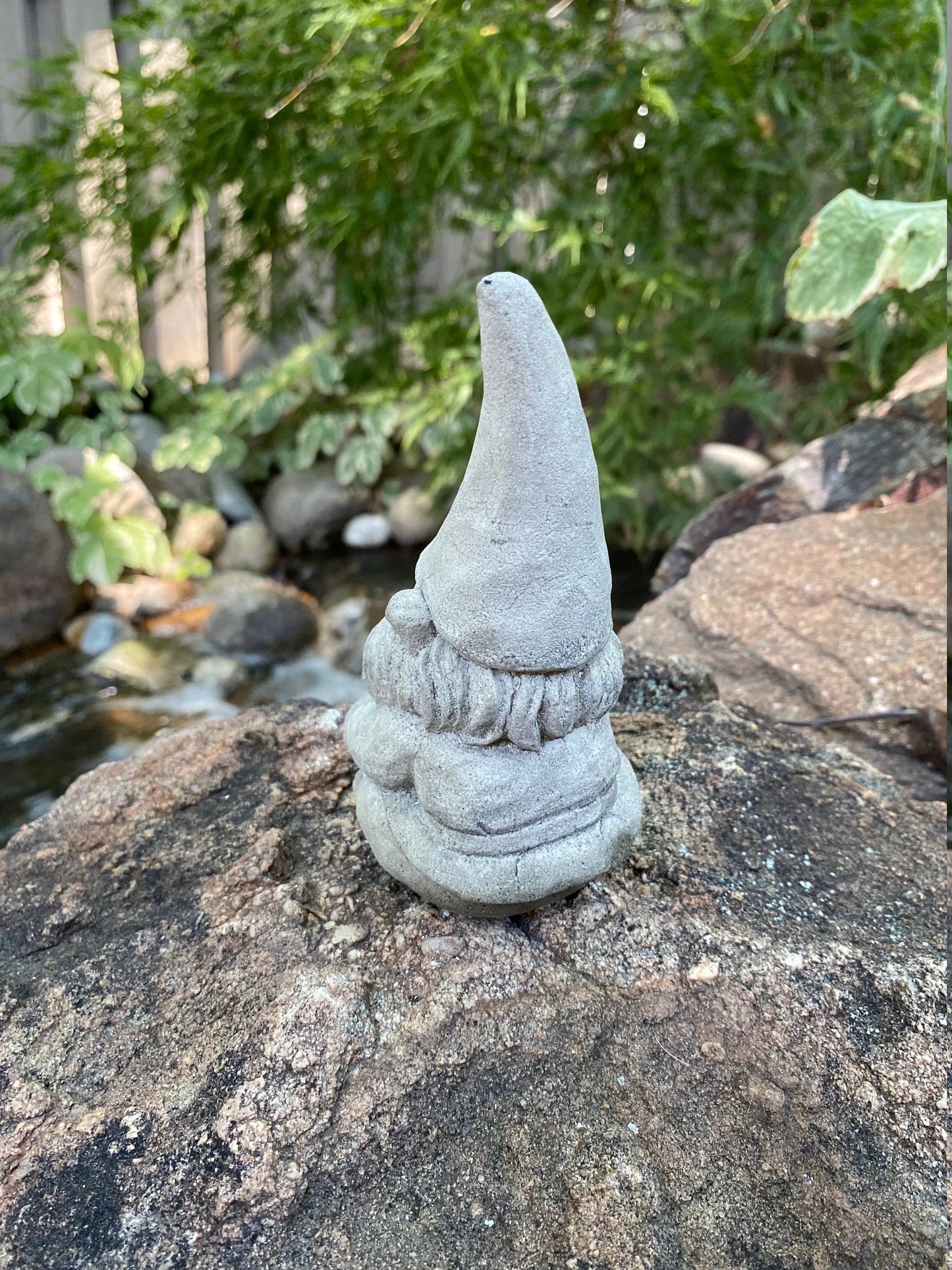 Handmade Garden Gnome Concrete Statue