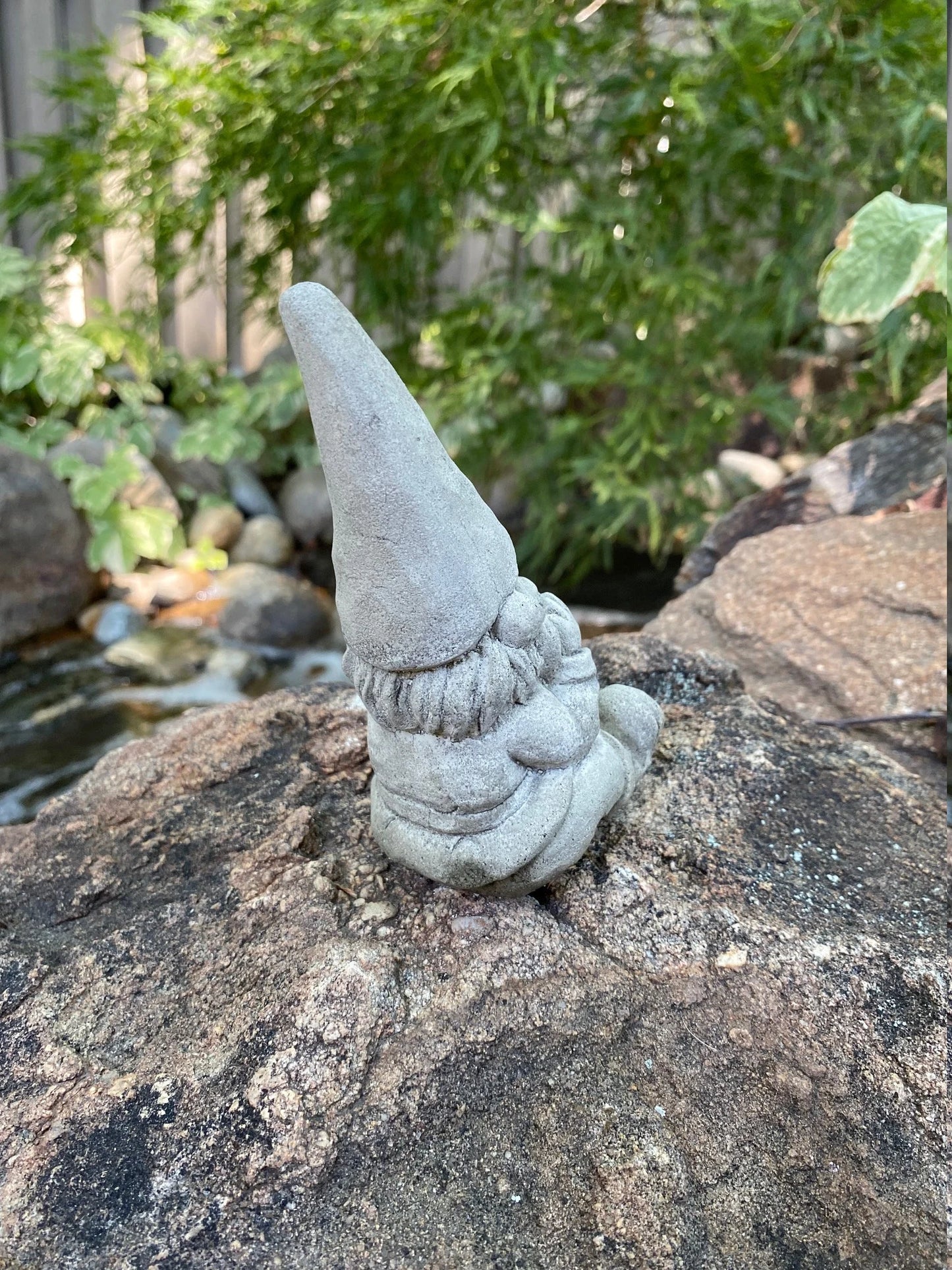 Handmade Garden Gnome Concrete Statue