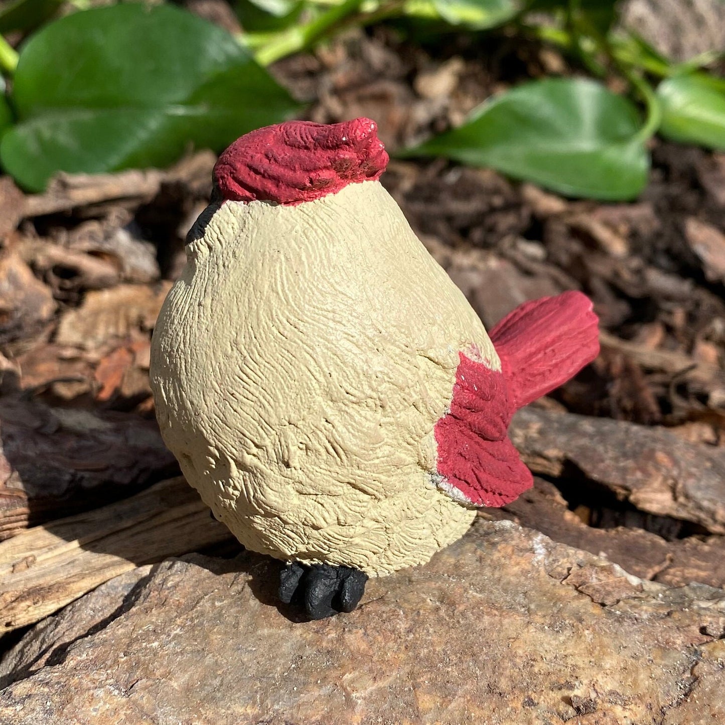 Handmade Female Cardinal Cement Statue
