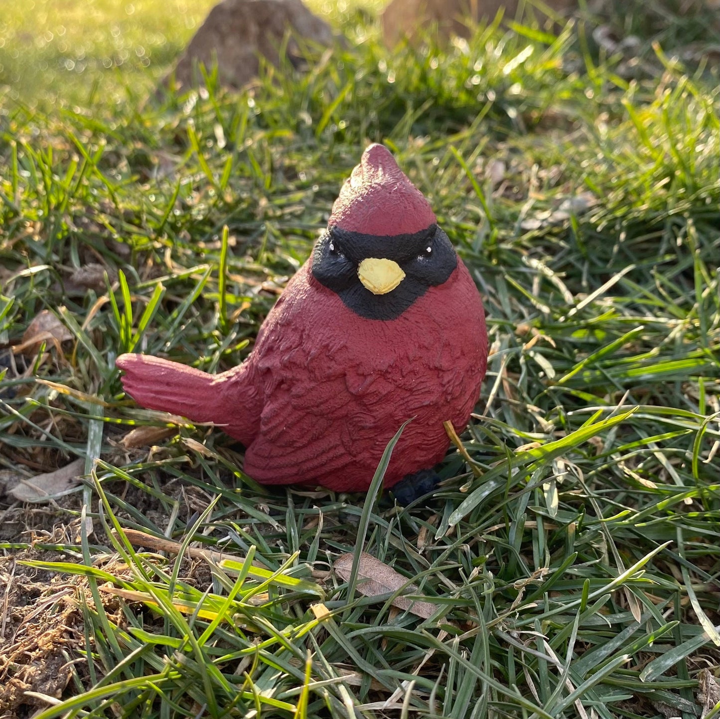 Handmade Cardinal Concrete Statue