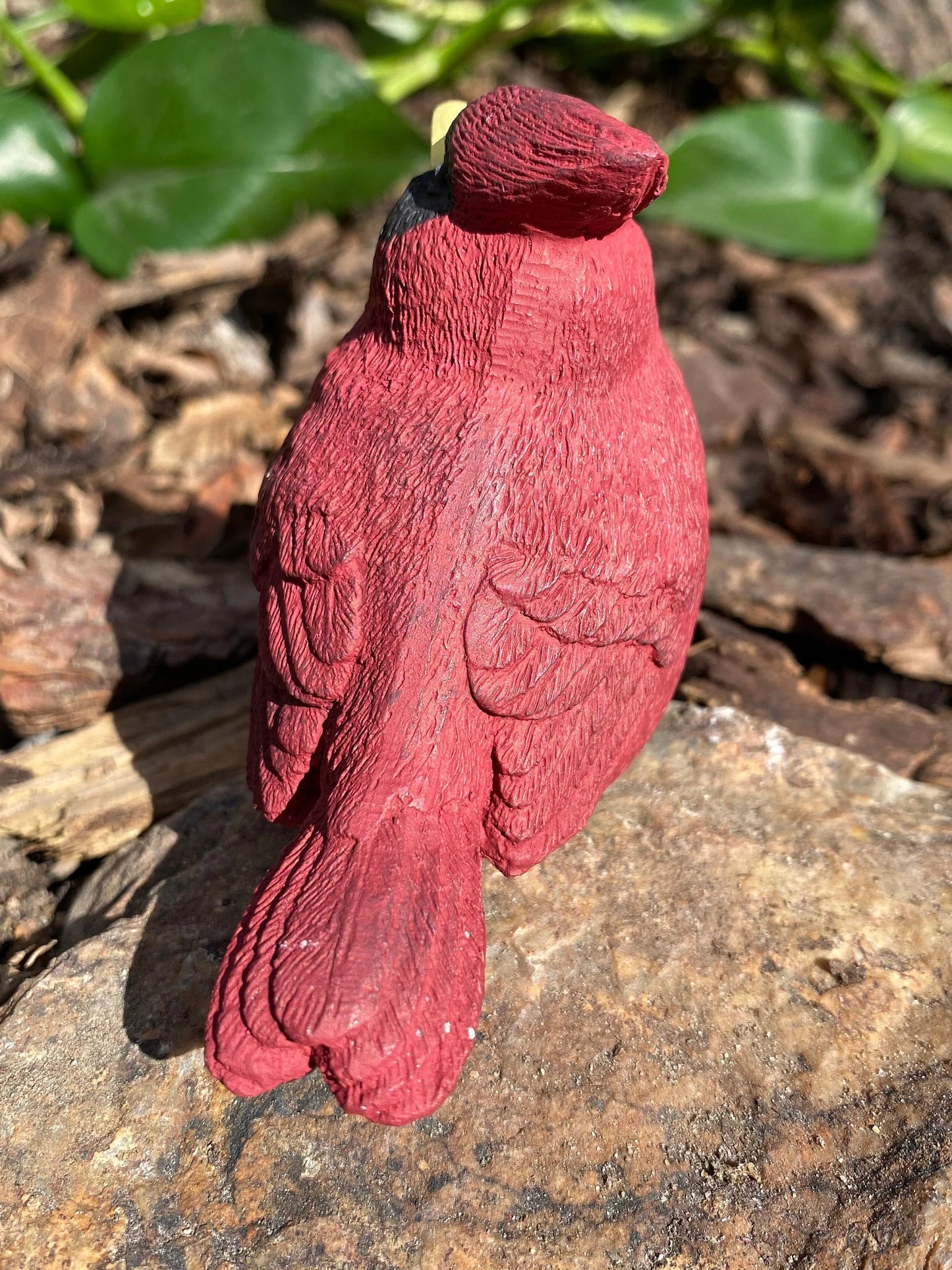 Handmade Pair of Cardinal Cement Statues