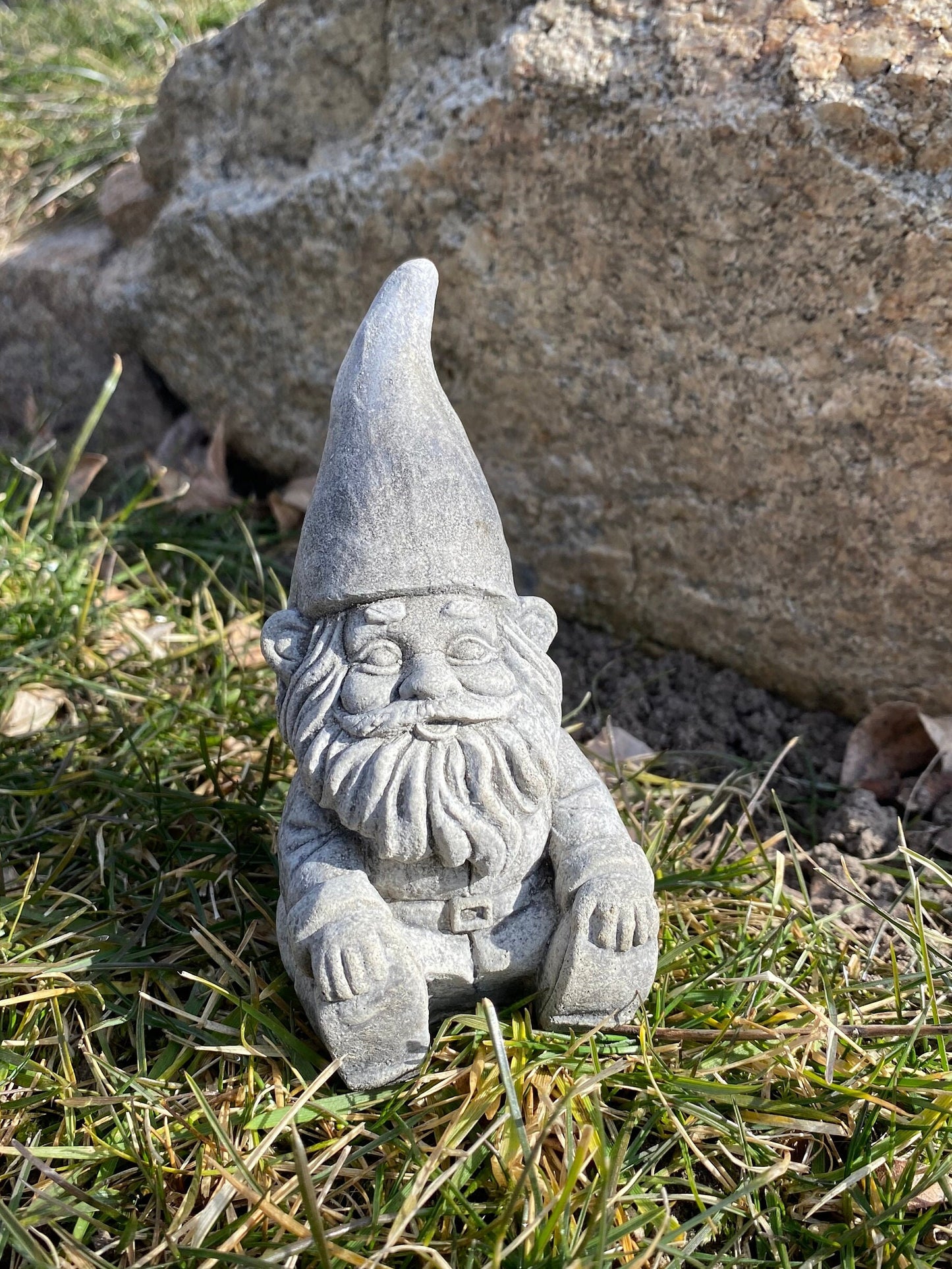 Handmade Garden Gnome Cement Statue