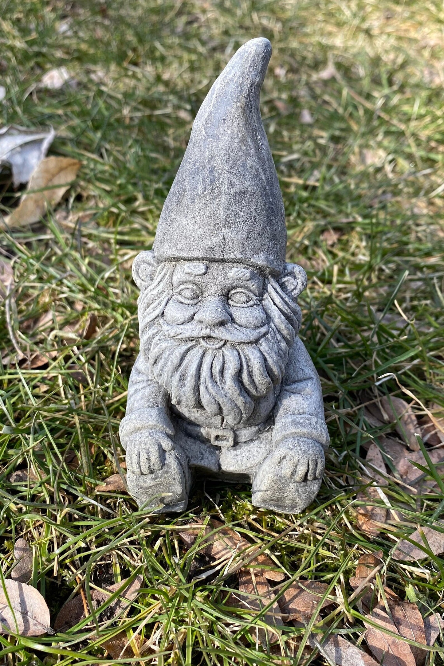 Handmade Garden Gnome Cement Statue