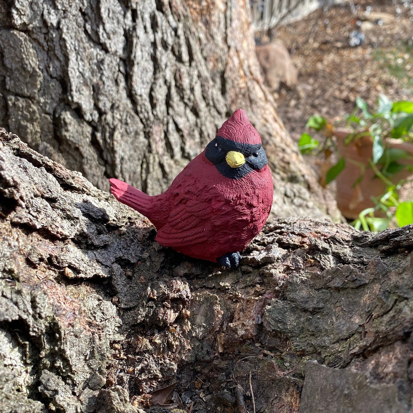 Handmade Cardinal Concrete Statue