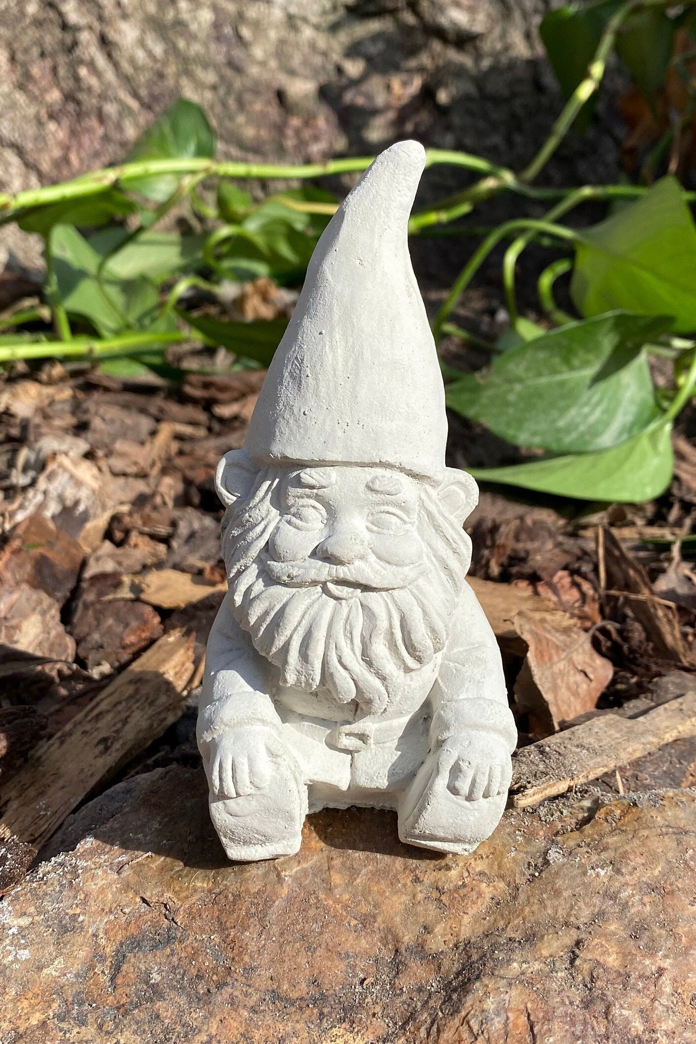 Handmade Garden Gnome Cement Statue