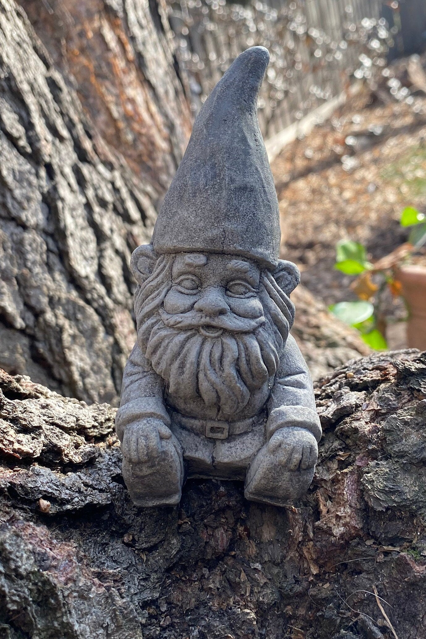 Handmade Garden Gnome Cement Statue