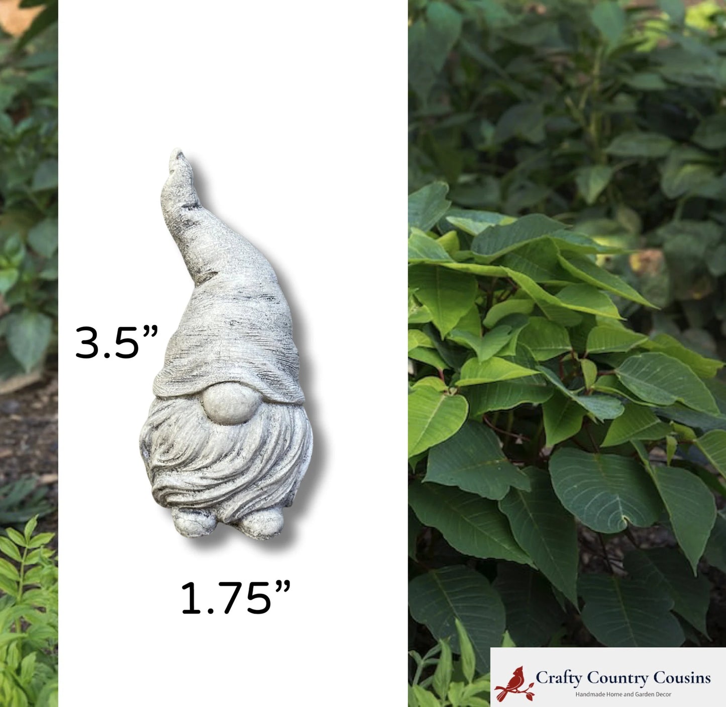 Handmade Garden Gnome Cement Statue