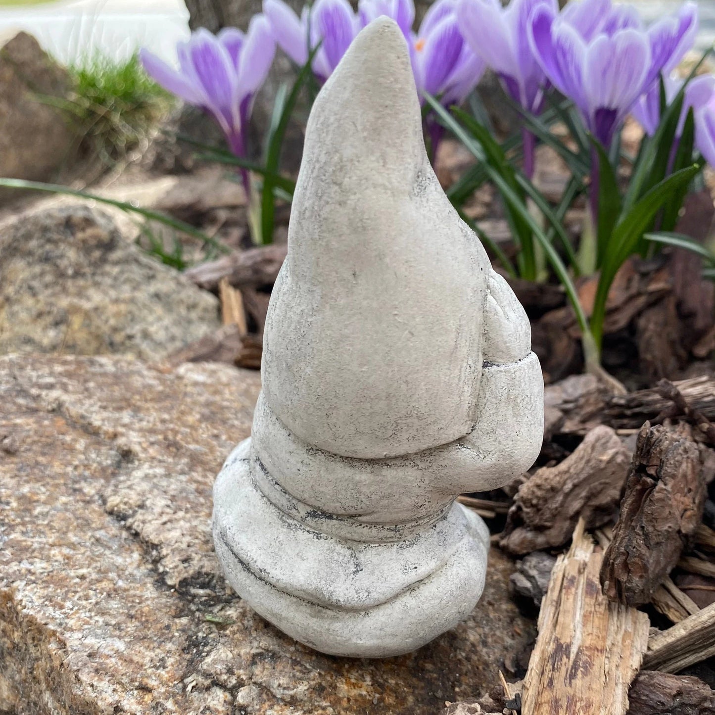 Handmade Garden Gnome Cement Sculpture