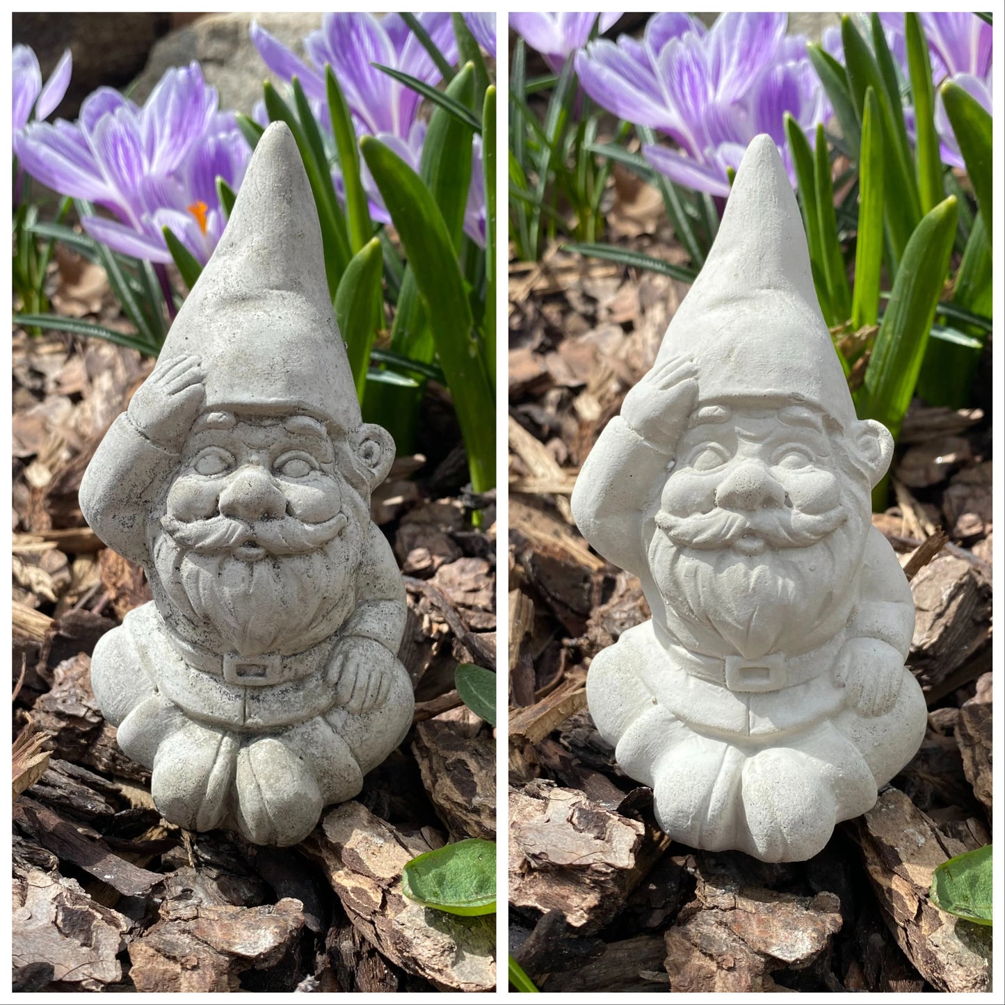 Handmade Garden Gnome Cement Sculpture