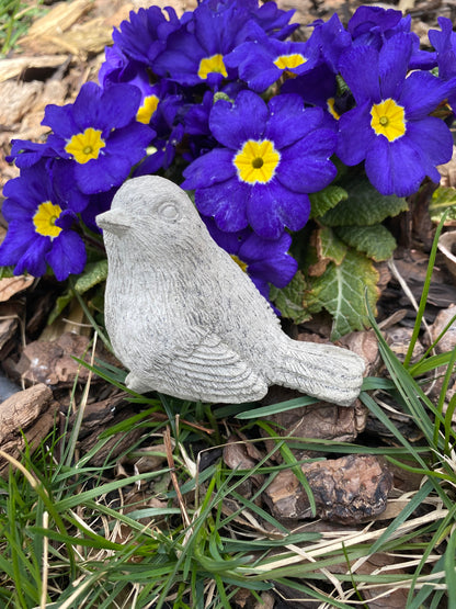 Charming Handmade Songbird Cement Statue