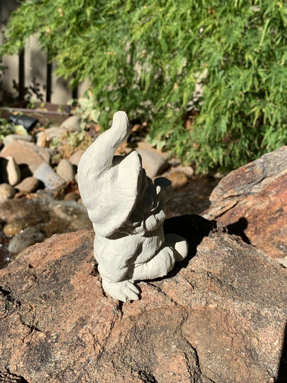 Handmade Sitting Garden Gnome Cement Statue