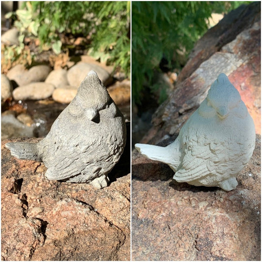 Handcrafted Cardinal Cement Figurine