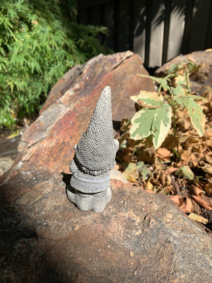 Handmade Garden Gnome with Shovel Cement Statue