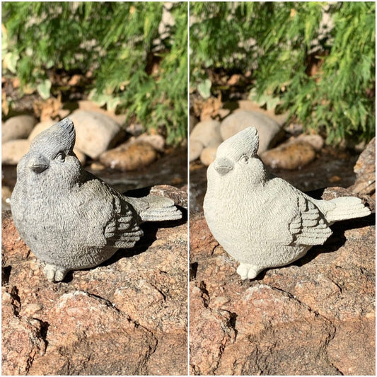 Handmade Cardinal Cement Figurine