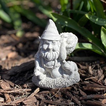 Pair of Gnomes Stone Finish Or White Finish Cement Statues