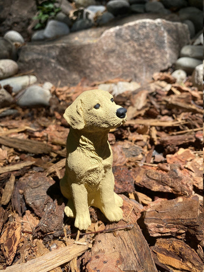Handmade Pair of Labrador Retriever Concrete Figures