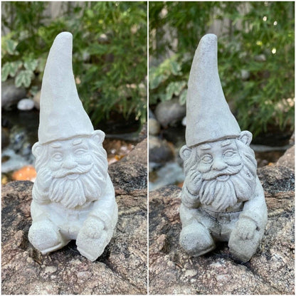Handmade Garden Gnome Concrete Statue