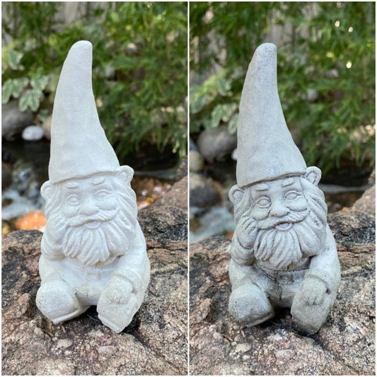 Handmade Garden Gnome Concrete Statue