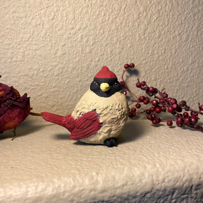 Handmade Female Cardinal Cement Statue