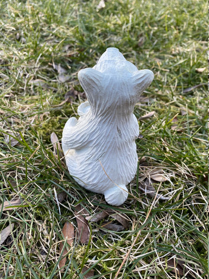 Handmade Bear with Honeypot Cement Statue
