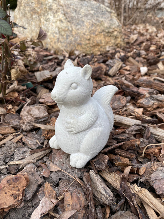 Handmade Squirrel Cement Statue