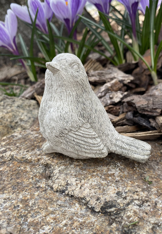 Charming Handmade Songbird Cement Statue