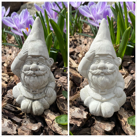 Handmade Garden Gnome Cement Sculpture